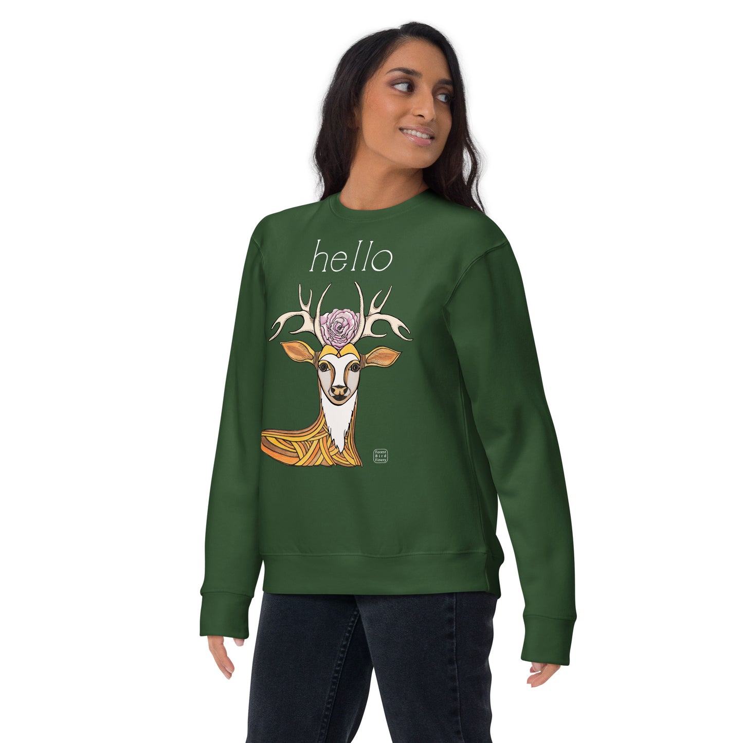 “Hello” unisex premium sweatshirt