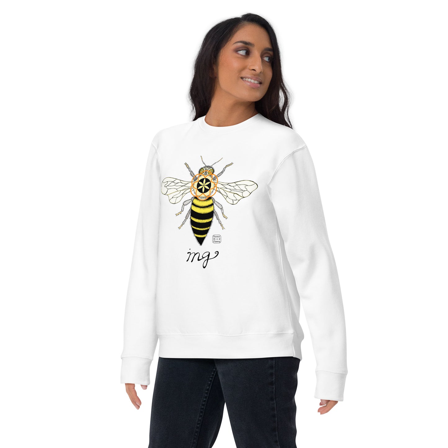 “Bee-ing” unisex premium sweatshirt