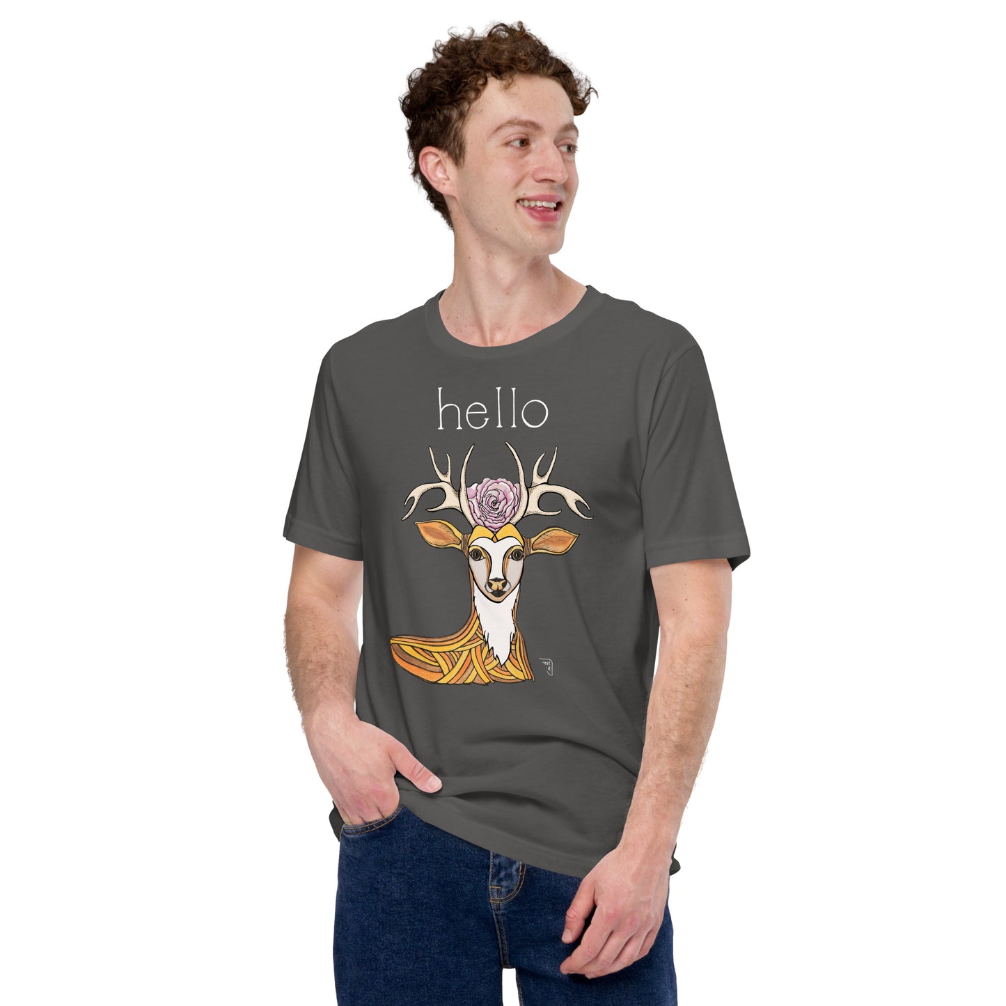 “Hello” 100% soft cotton unisex t-shirt