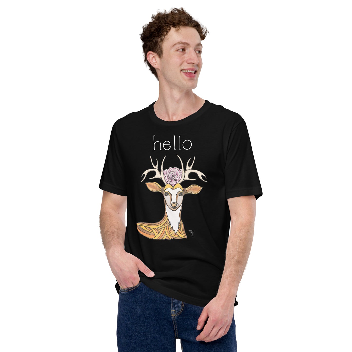 “Hello” 100% soft cotton unisex t-shirt