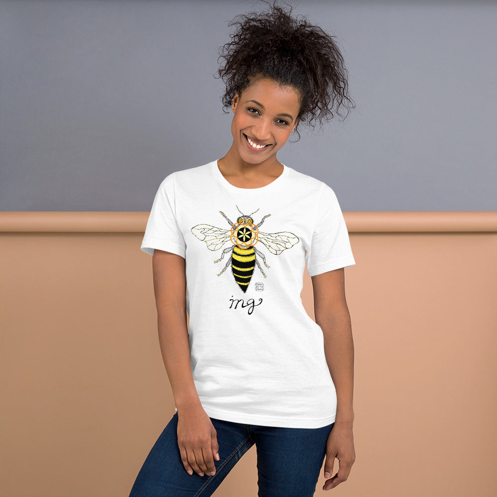 “Bee-ing” 100% soft cotton unisex t-shirt